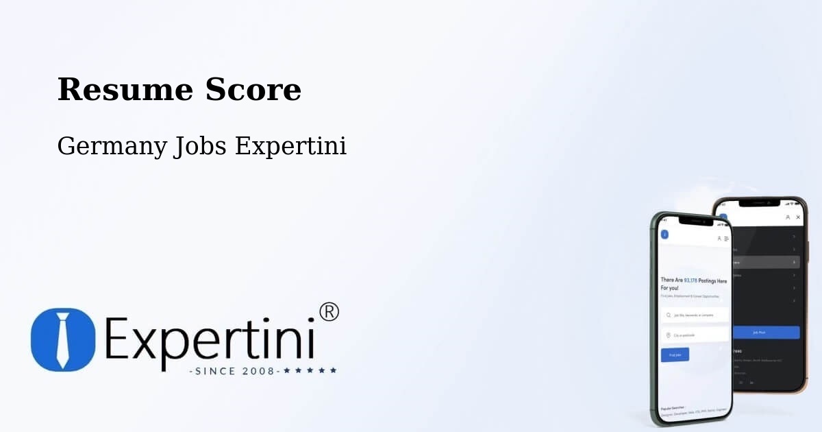 Resume Score & Job Description Match Tool – Podelzig - Germany Jobs Expertini